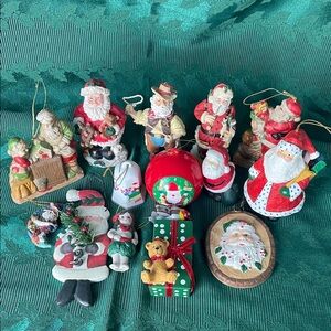 Festive Santa Claus Christmas Ornaments